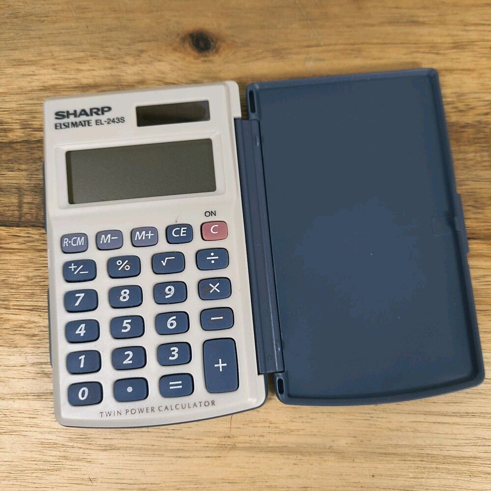 Sharp EL-243S Solar Pocket Calculator 8-Digit LCD EL243S